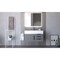 Castello Usa Nile 36" Wall Mounted Gray Vanity With White Top AndAnd Black Handles CB-MC-36G-BL-2053-WH - alternate 6